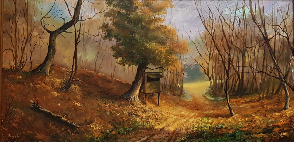 Ősz Istenmezején 50x100, olaj, vászon